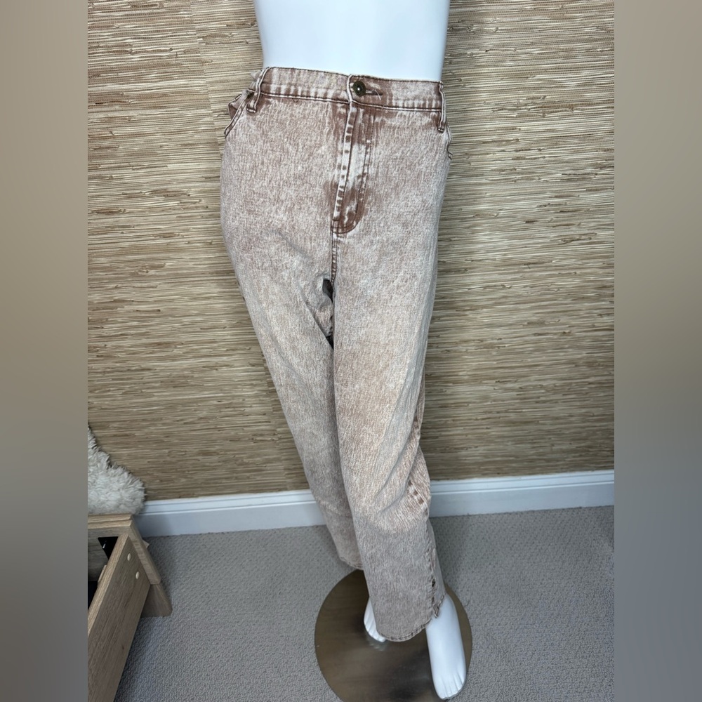 Vintage DG2 by Diane Gilman Brown Acid Wash Denim size 16w